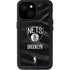 NBA Brooklyn Nets Black Animal Print iPhone 15 Waterproof Case