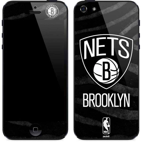 NBA Brooklyn Nets Black Animal Print iPhone 5/5s/5SE Skin