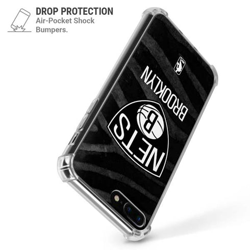 NBA Brooklyn Nets Black Animal Print iPhone 7/8 Plus Clear Case