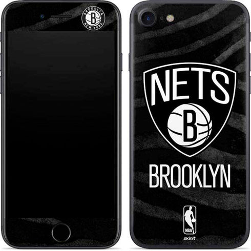 NBA Brooklyn Nets Black Animal Print iPhone 7 Skin