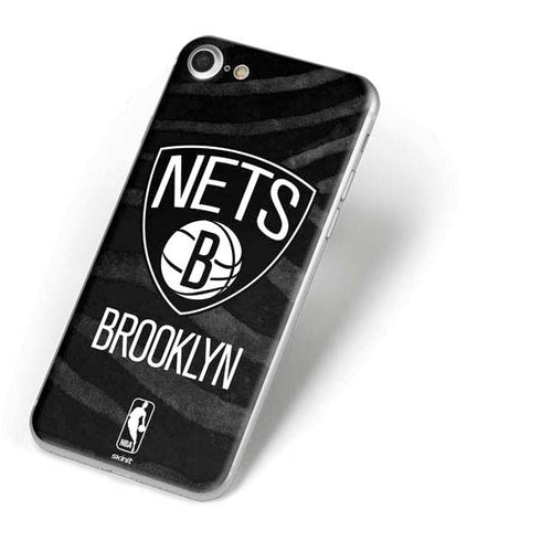 NBA Brooklyn Nets Black Animal Print iPhone 7 Skin