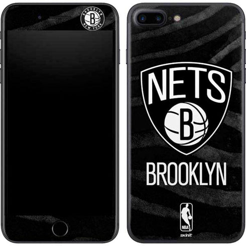 NBA Brooklyn Nets Black Animal Print iPhone 8 Plus Skin