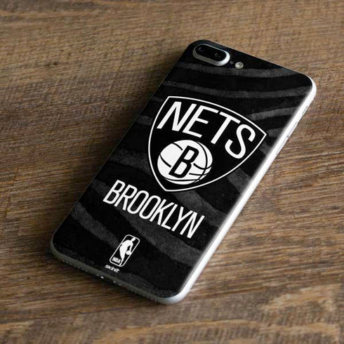 NBA Brooklyn Nets Black Animal Print iPhone 8 Plus Skin