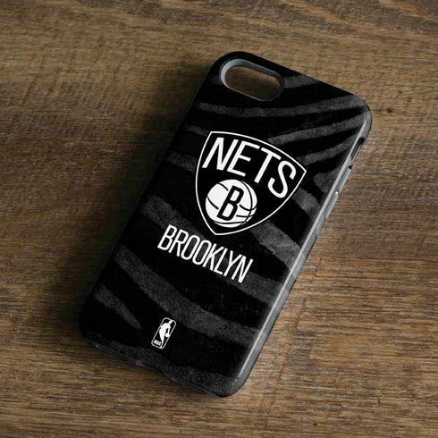 NBA Brooklyn Nets Black Animal Print iPhone 8 Pro Case