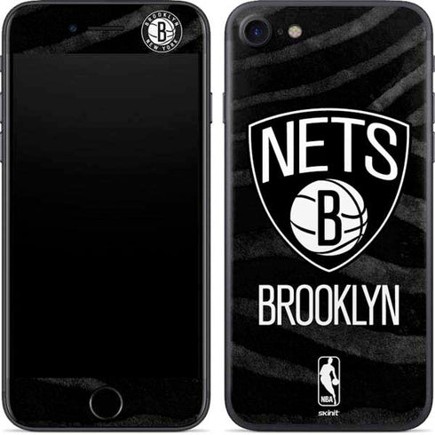NBA Brooklyn Nets Black Animal Print iPhone 8 Skin