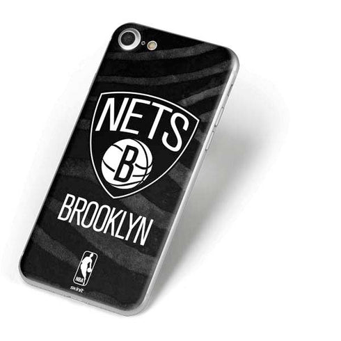 NBA Brooklyn Nets Black Animal Print iPhone 8 Skin