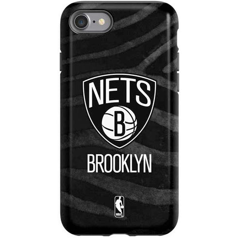 NBA Brooklyn Nets Black Animal Print iPhone SE (2nd & 3rd Gen) Pro Case