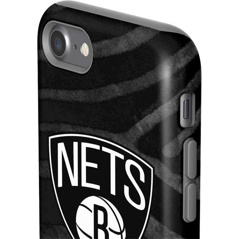 NBA Brooklyn Nets Black Animal Print iPhone SE (2nd & 3rd Gen) Pro Case