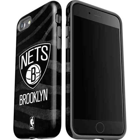 NBA Brooklyn Nets Black Animal Print iPhone SE (2nd & 3rd Gen) Pro Case