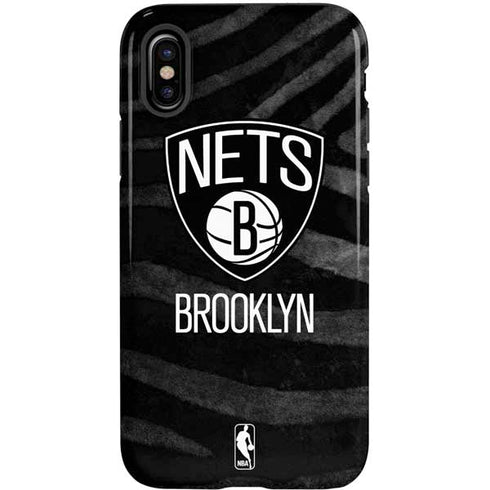 NBA Brooklyn Nets Black Animal Print iPhone X Pro Case