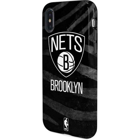 NBA Brooklyn Nets Black Animal Print iPhone X Pro Case