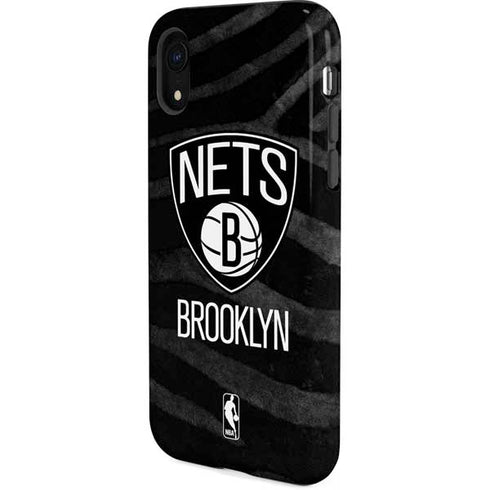 NBA Brooklyn Nets Black Animal Print iPhone XR Pro Case