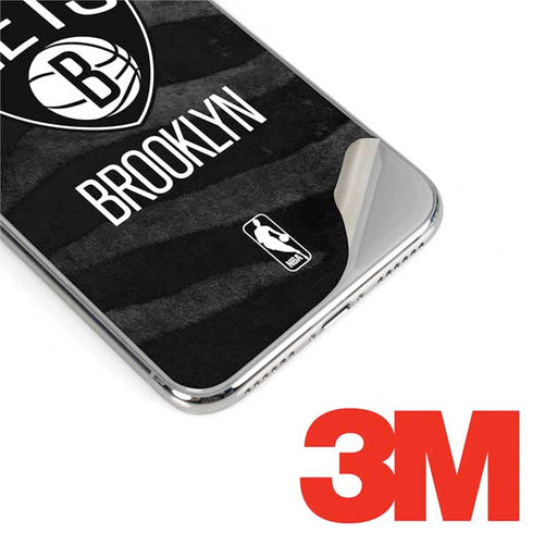 NBA Brooklyn Nets Black Animal Print iPhone XR Skin