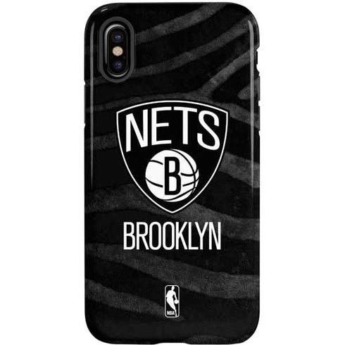 NBA Brooklyn Nets Black Animal Print iPhone XS Pro Case