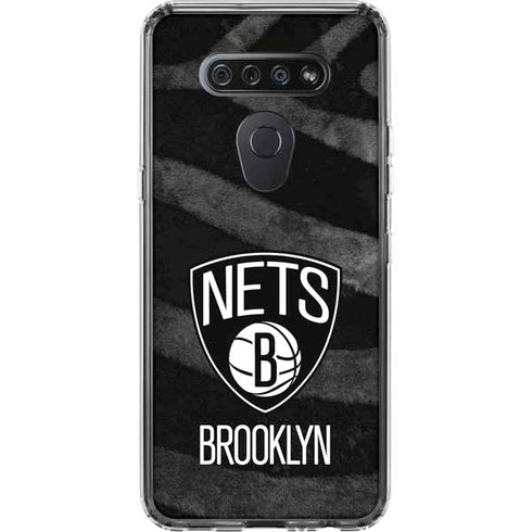 NBA Brooklyn Nets Black Animal Print LG K51/Q51 Clear Case