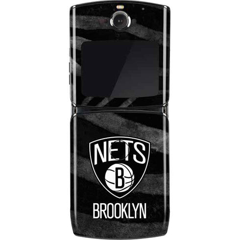 NBA Brooklyn Nets Black Animal Print Motorola RAZR Skin