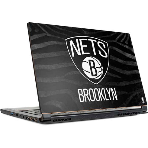 NBA Brooklyn Nets Black Animal Print MSI GS65 Stealth Laptop Skin
