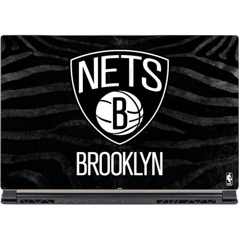 NBA Brooklyn Nets Black Animal Print MSI GS65 Stealth Laptop Skin