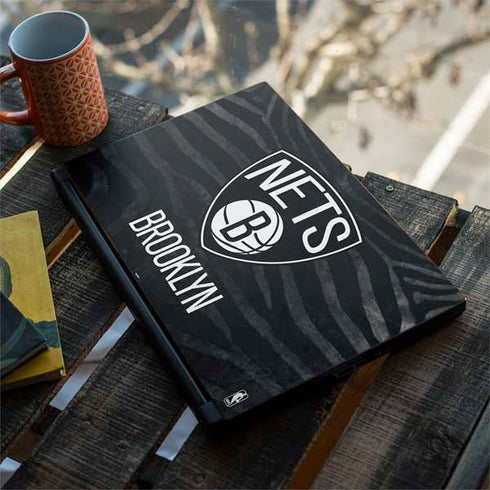 NBA Brooklyn Nets Black Animal Print MSI GS65 Stealth Laptop Skin