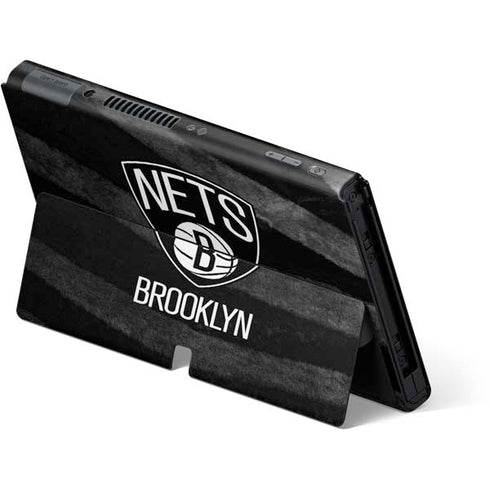 NBA Brooklyn Nets Black Animal Print Nintendo Switch OLED (2021) Skin