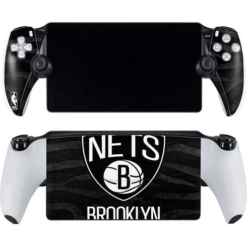 NBA Brooklyn Nets Black Animal Print PlayStation Portal Remote Player Skin