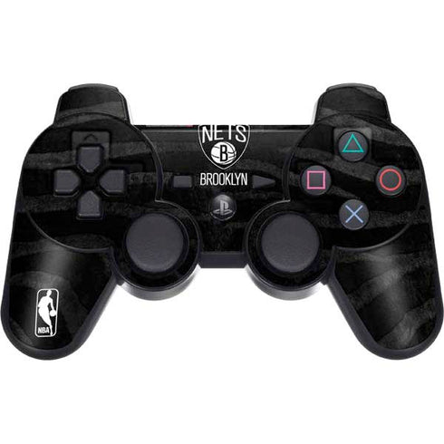 NBA Brooklyn Nets Black Animal Print PS3 Dual Shock wireless controller Skin