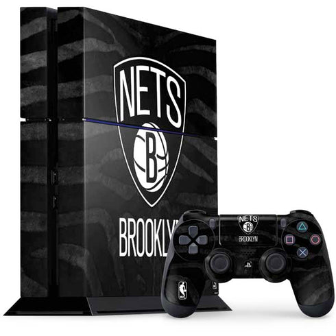 NBA Brooklyn Nets Black Animal Print PS4 Console and Controller Bundle Skin