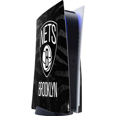 NBA Brooklyn Nets Black Animal Print PS5 Console Skin