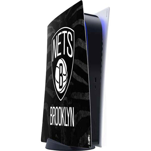 NBA Brooklyn Nets Black Animal Print PS5 Digital Edition Console Skin