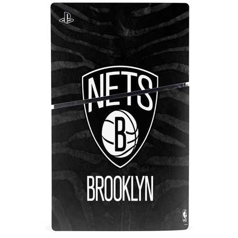 NBA Brooklyn Nets Black Animal Print PS5 Slim Digital Edition Bundle Skin