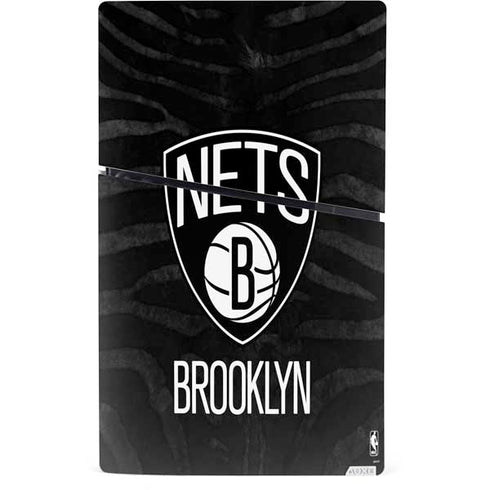 NBA Brooklyn Nets Black Animal Print PS5 Slim Digital Edition Bundle Skin