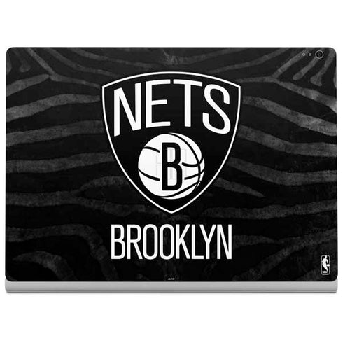 NBA Brooklyn Nets Black Animal Print Surface Book 2 13.5in Skin