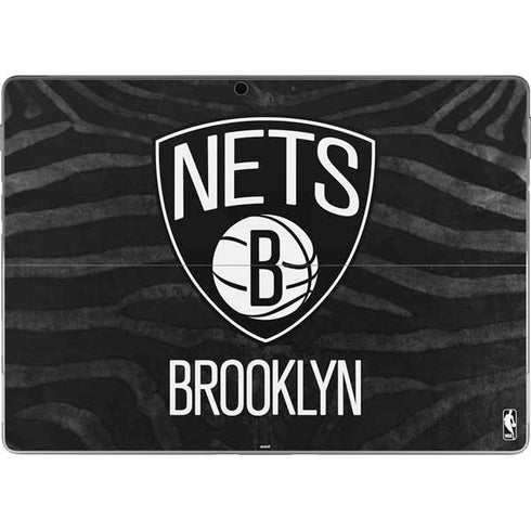 NBA Brooklyn Nets Black Animal Print Surface Pro 8 Skin