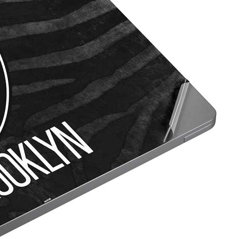 NBA Brooklyn Nets Black Animal Print Universal Laptop 12in (9.8 x 6.8in) Skin