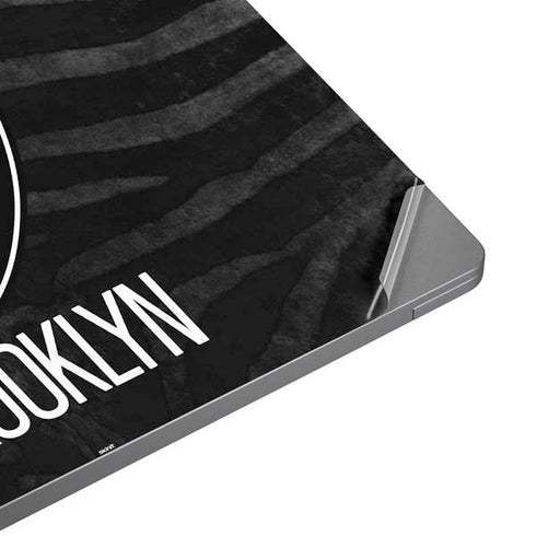 NBA Brooklyn Nets Black Animal Print Universal Laptop 18in (14.6 x 10.6in) Skin
