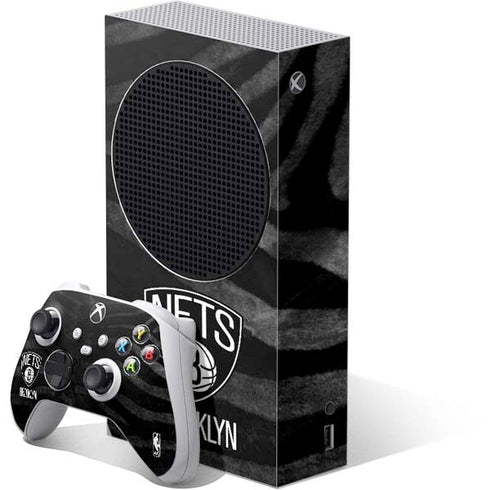 NBA Brooklyn Nets Black Animal Print Xbox Series S Skins