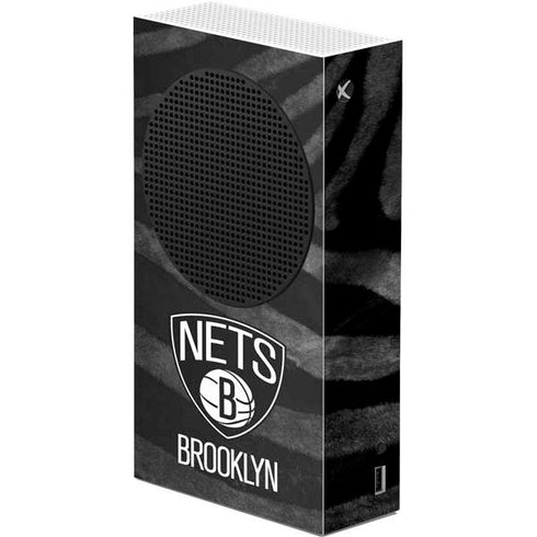 NBA Brooklyn Nets Black Animal Print Xbox Series S Console Skin