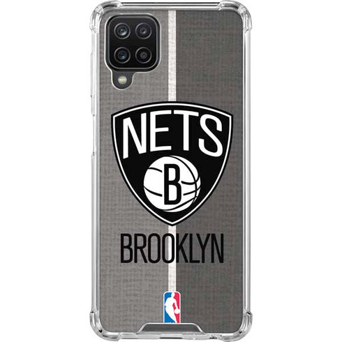 NBA Brooklyn Nets Canvas Galaxy A12 Clear Case