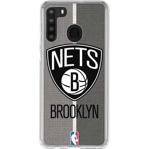 NBA Brooklyn Nets Canvas Galaxy A21 Clear Case