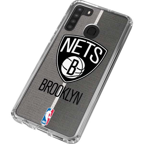 NBA Brooklyn Nets Canvas Galaxy A21 Clear Case