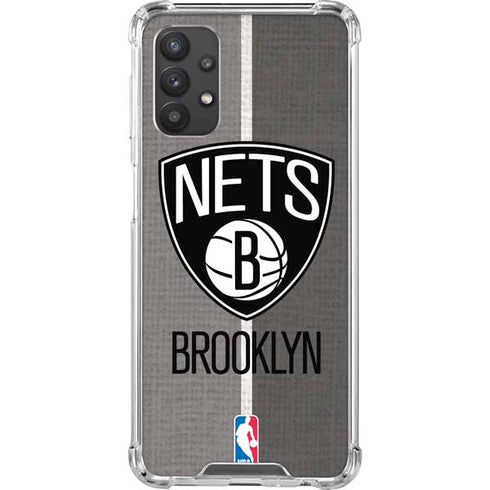 NBA Brooklyn Nets Canvas Galaxy A32 5G Clear Case