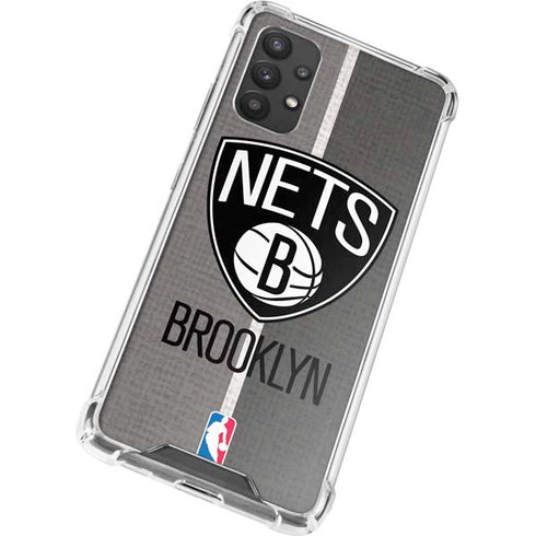 NBA Brooklyn Nets Canvas Galaxy A32 5G Clear Case