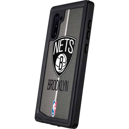 NBA Brooklyn Nets Canvas Galaxy Note 10 Waterproof Case