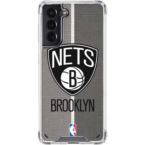 NBA Brooklyn Nets Canvas Galaxy S21 5G Clear Case
