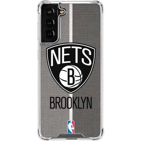 NBA Brooklyn Nets Canvas Galaxy S21 FE Clear Case
