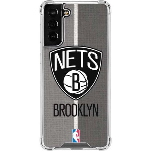 NBA Brooklyn Nets Canvas Galaxy S22 Plus Clear Case