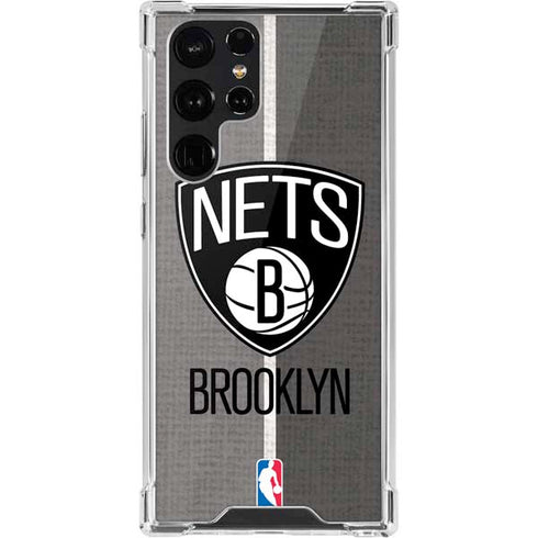 NBA Brooklyn Nets Canvas Galaxy S22 Ultra Clear Case