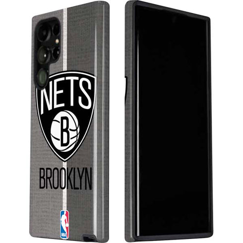 NBA Brooklyn Nets Canvas Galaxy S22 Ultra Pro Case