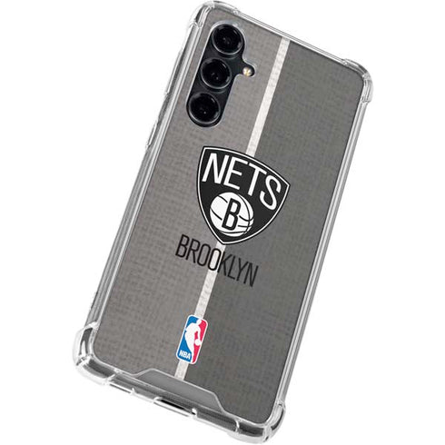 NBA Brooklyn Nets Canvas Galaxy S23 FE Clear Case