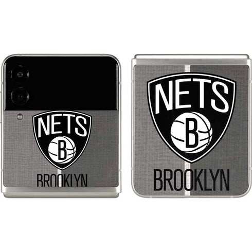 NBA Brooklyn Nets Canvas Galaxy Z Flip3 5G Skin